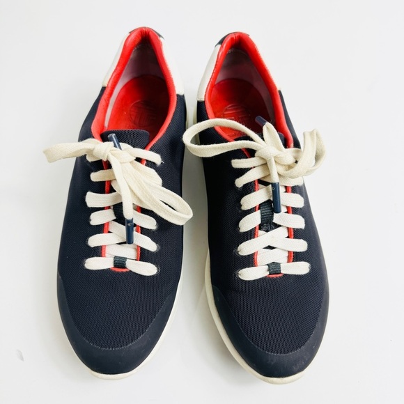 Tory Burch navy blue and red sneaker - Picture 5 of 11